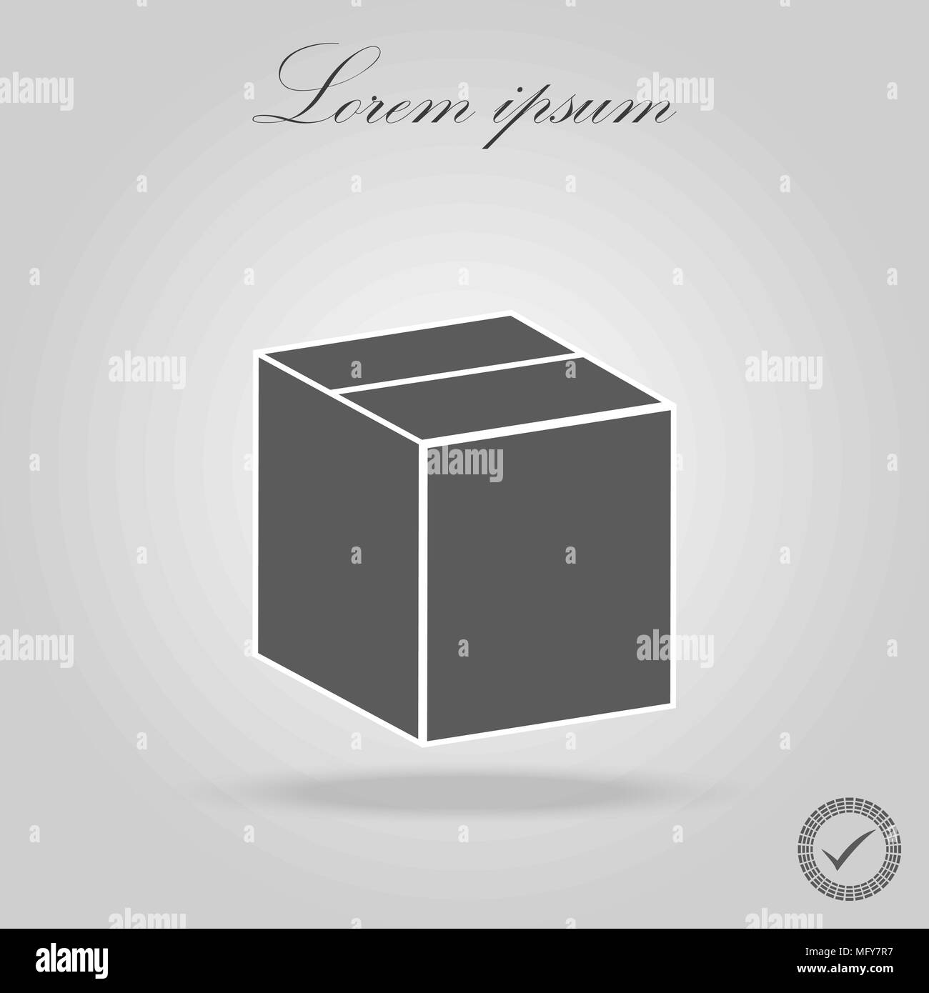 Box, Paket, Paket isoliert Flachbild Web Mobile Symbol Vektor Symbol Button-Element Silhouette Stock Vektor