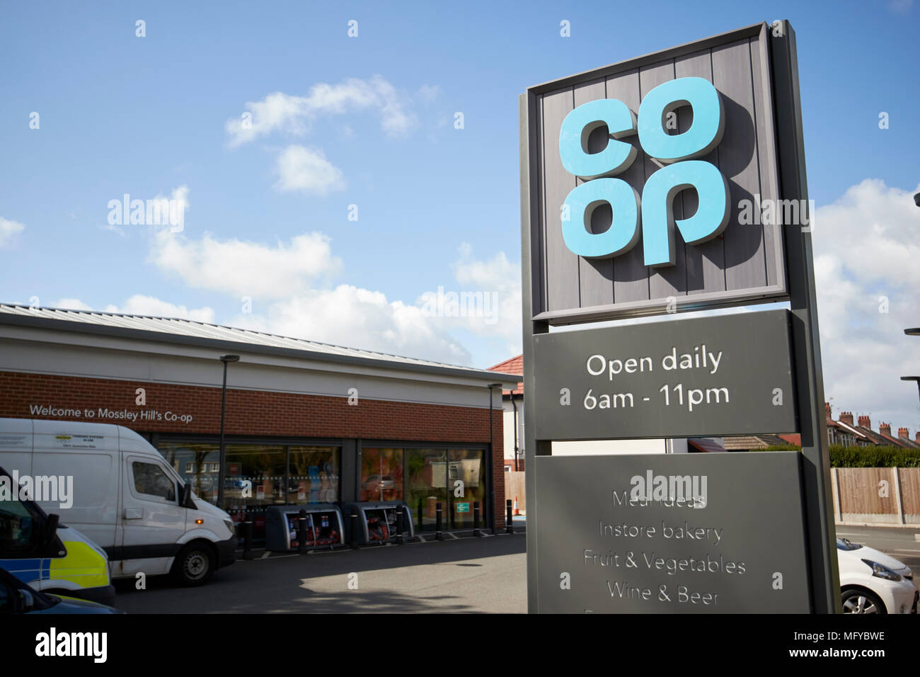Co-op-Retail Food Store Mossley Hill Liverpool Merseyside England Großbritannien Stockfoto