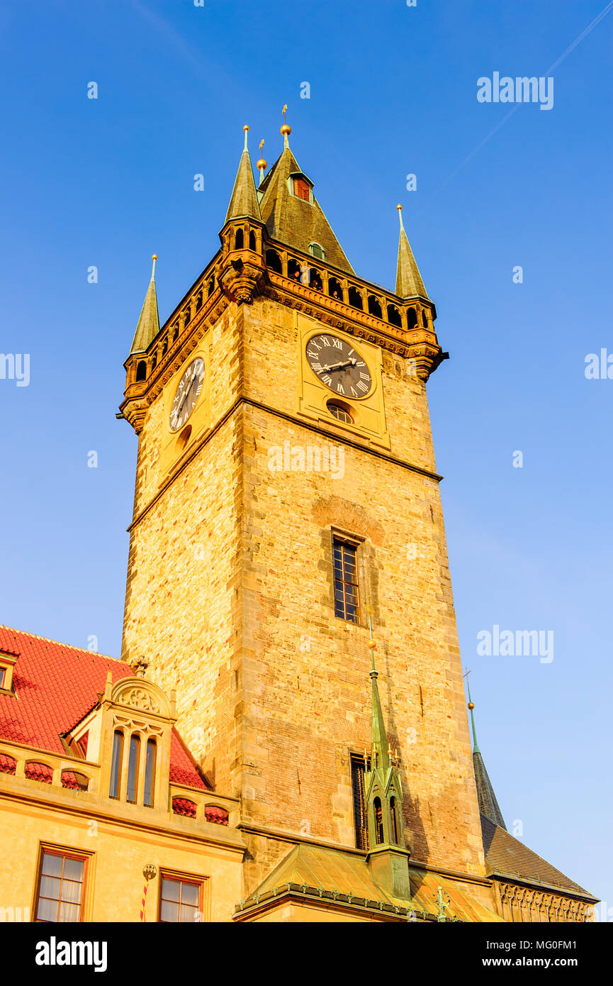 Astonimic Clock Tower, staromestske Platz in der Altstadt von Prag in der Tschechischen Republik Stockfoto