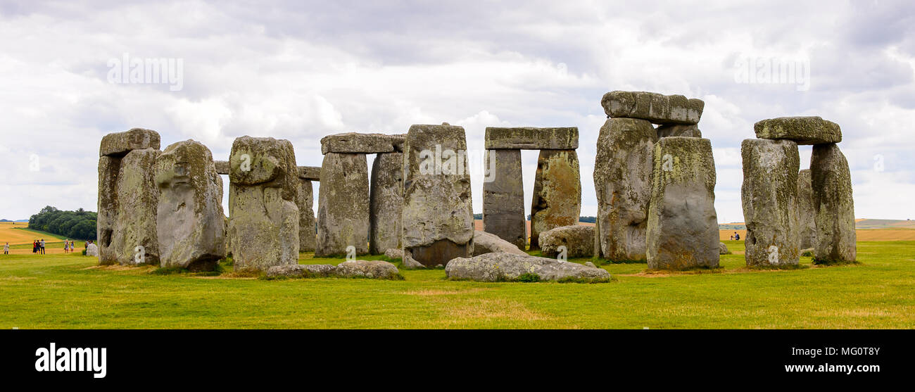 Stonehenge, ein prähistorisches Monument in Wiltshire, England. UNESCO-Welterbestätten Stockfoto