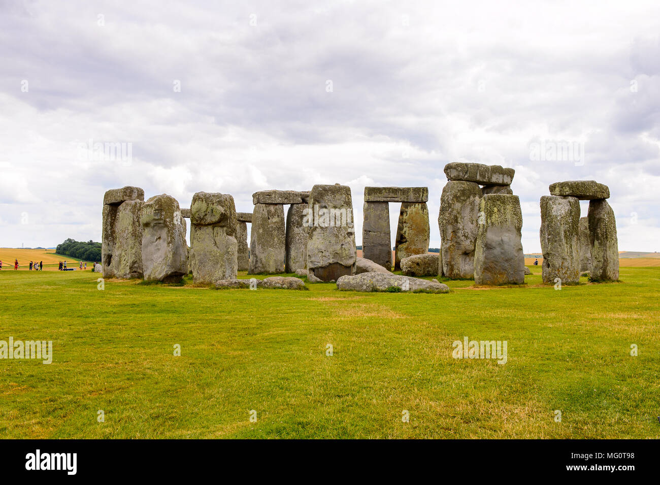 Stonehenge, ein prähistorisches Monument in Wiltshire, England. UNESCO-Welterbestätten Stockfoto