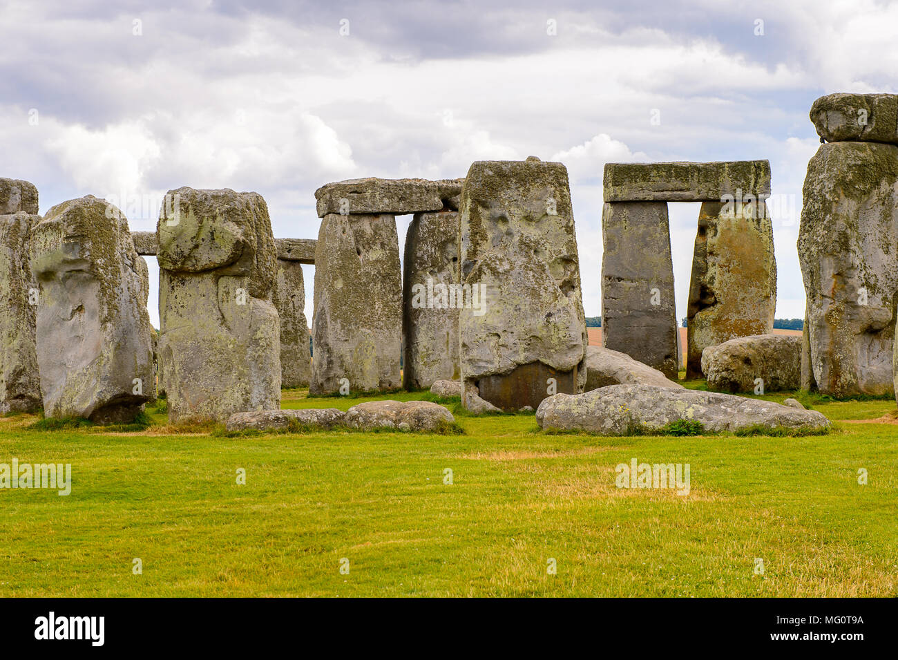 Stonehenge, ein prähistorisches Monument in Wiltshire, England. UNESCO-Welterbestätten Stockfoto