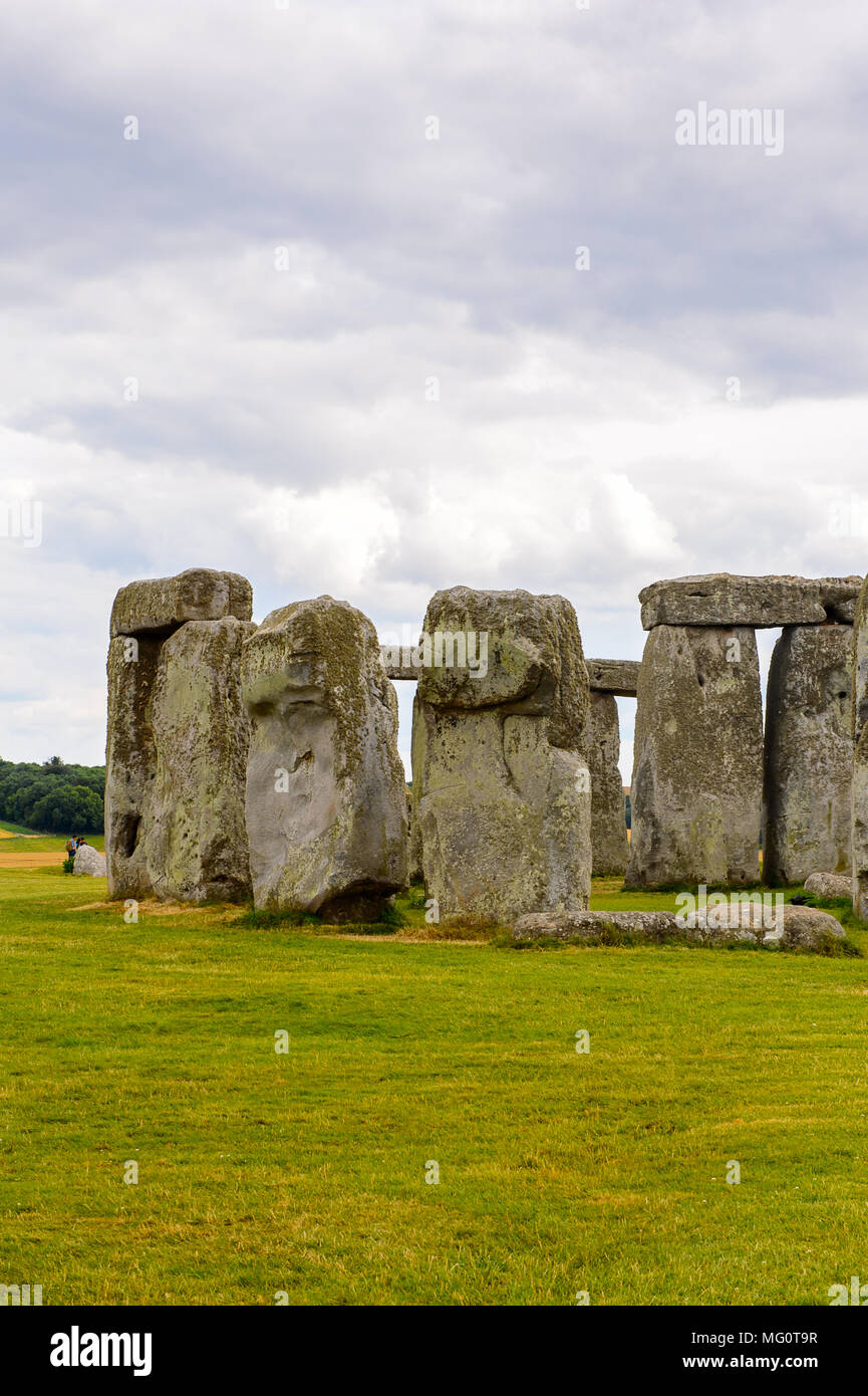 Stonehenge, ein prähistorisches Monument in Wiltshire, England. UNESCO-Welterbestätten Stockfoto