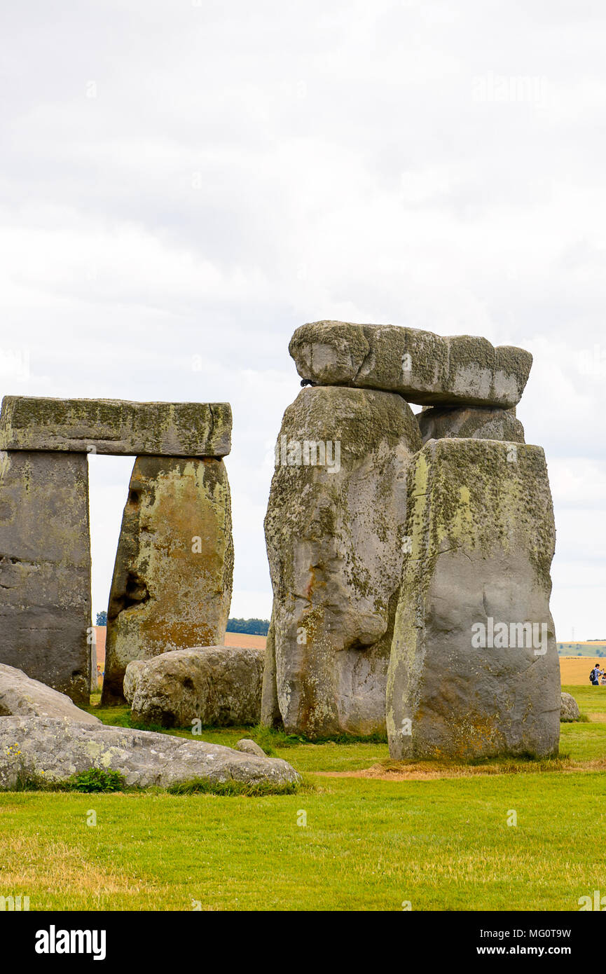 Stonehenge, ein prähistorisches Monument in Wiltshire, England. UNESCO-Welterbestätten Stockfoto