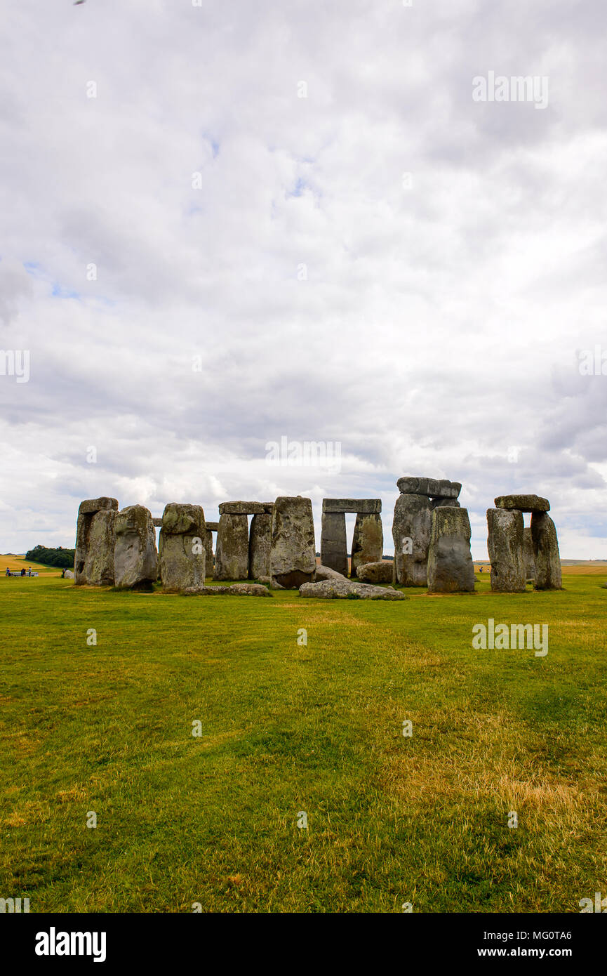 Stonehenge, ein prähistorisches Monument in Wiltshire, England. UNESCO-Welterbestätten Stockfoto