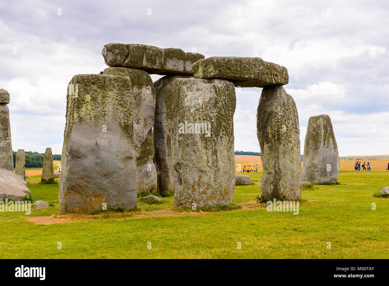 Stonehenge, ein prähistorisches Monument in Wiltshire, England. UNESCO-Welterbestätten Stockfoto