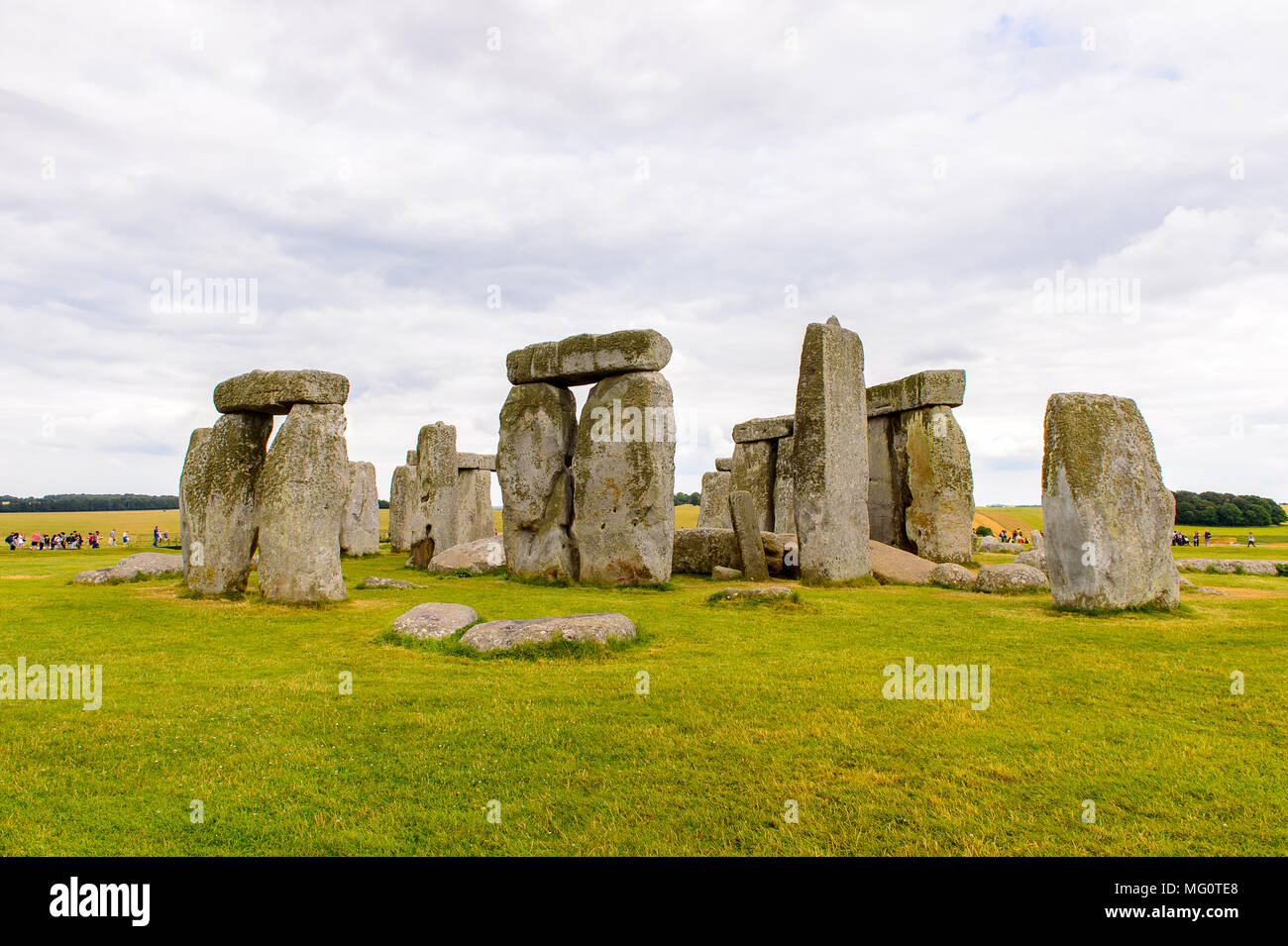 Stonehenge, ein prähistorisches Monument in Wiltshire, England. UNESCO-Welterbestätten Stockfoto