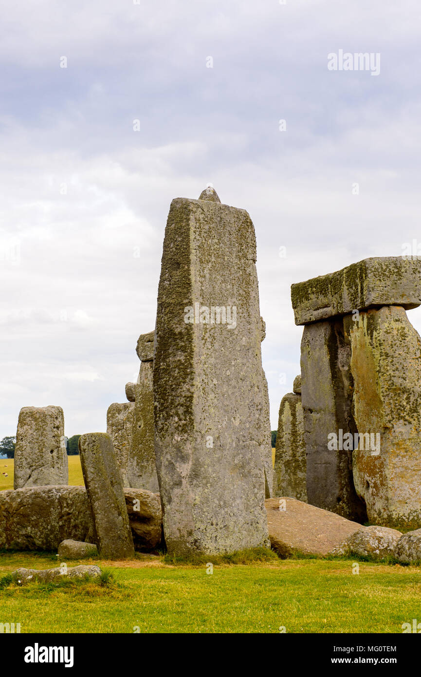 Stonehenge, ein prähistorisches Monument in Wiltshire, England. UNESCO-Welterbestätten Stockfoto