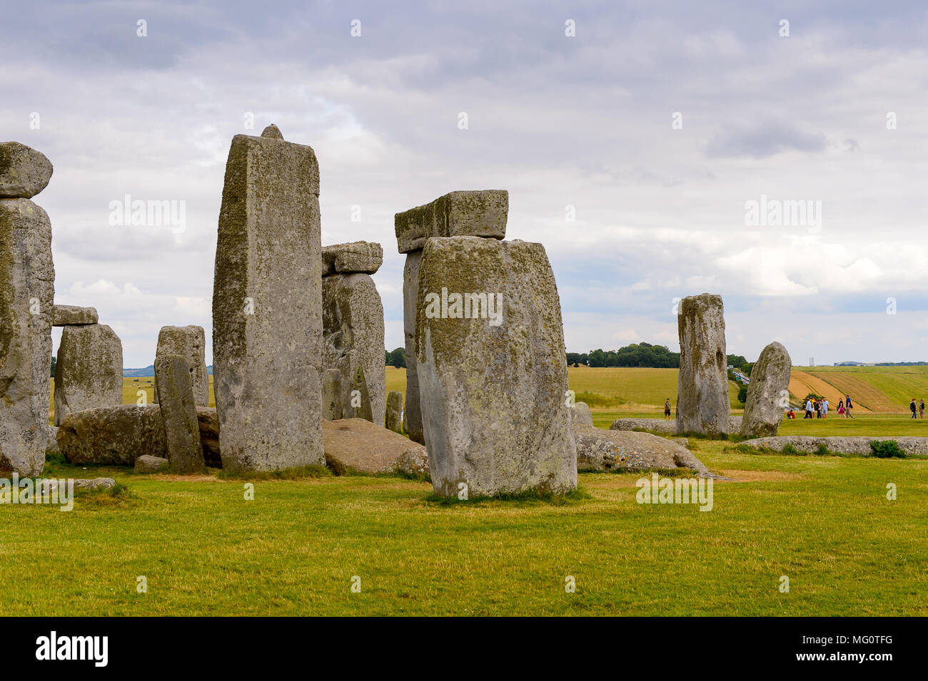 Stonehenge, ein prähistorisches Monument in Wiltshire, England. UNESCO-Welterbestätten Stockfoto