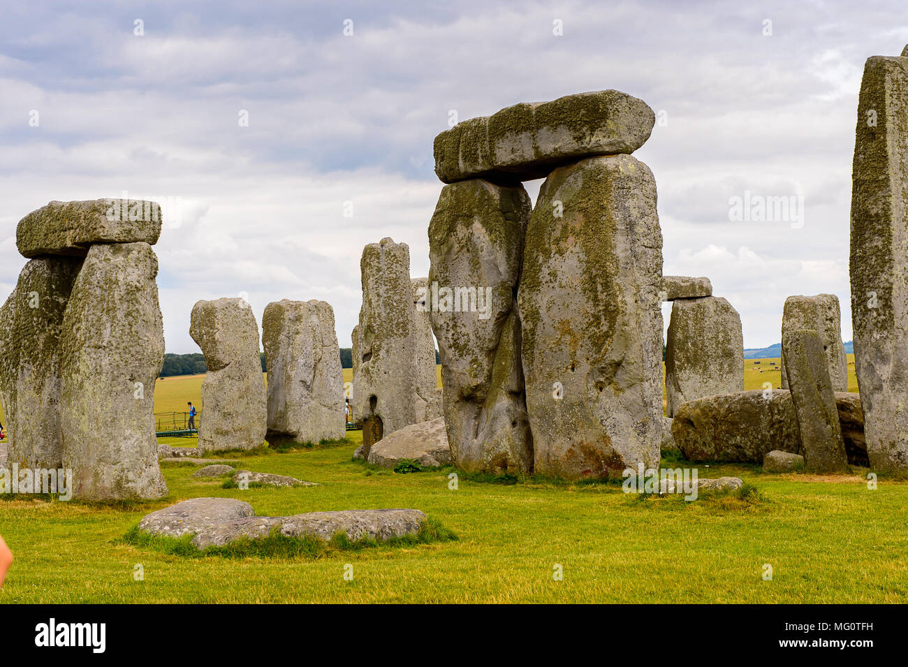 Stonehenge, ein prähistorisches Monument in Wiltshire, England. UNESCO-Welterbestätten Stockfoto