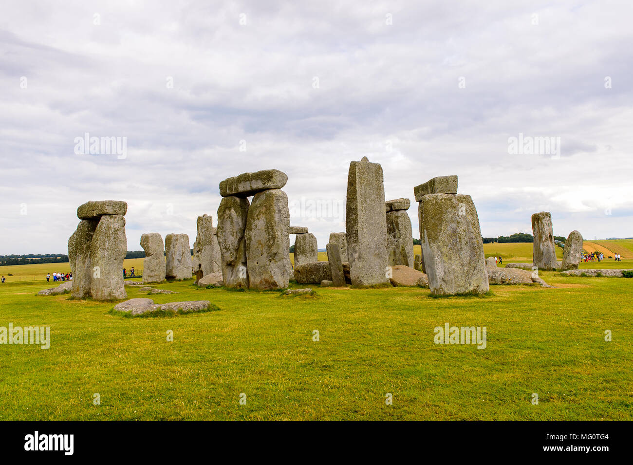 Stonehenge, ein prähistorisches Monument in Wiltshire, England. UNESCO-Welterbestätten Stockfoto