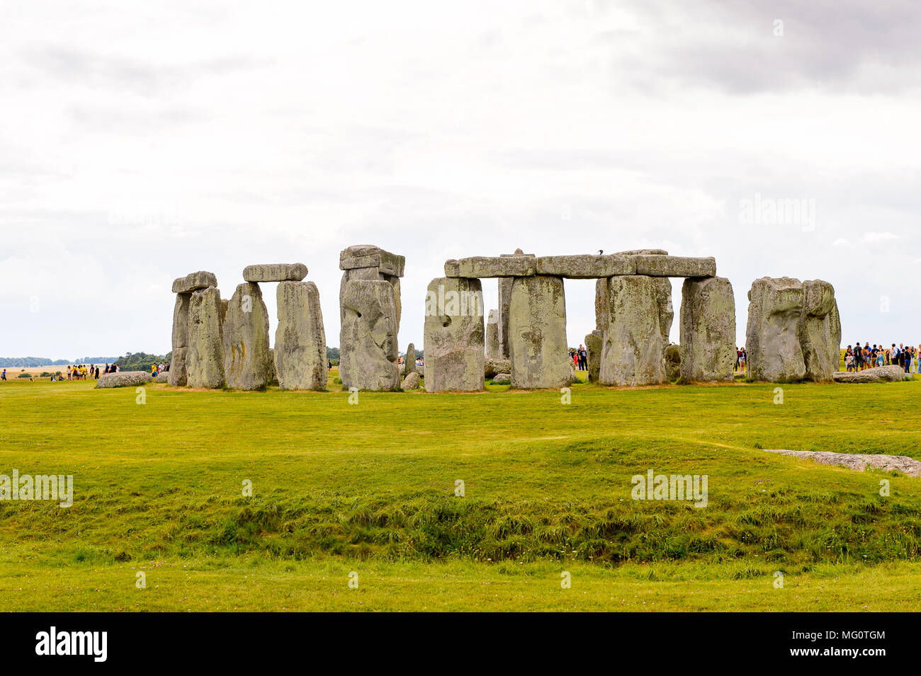 Stonehenge, ein prähistorisches Monument in Wiltshire, England. UNESCO-Welterbestätten Stockfoto