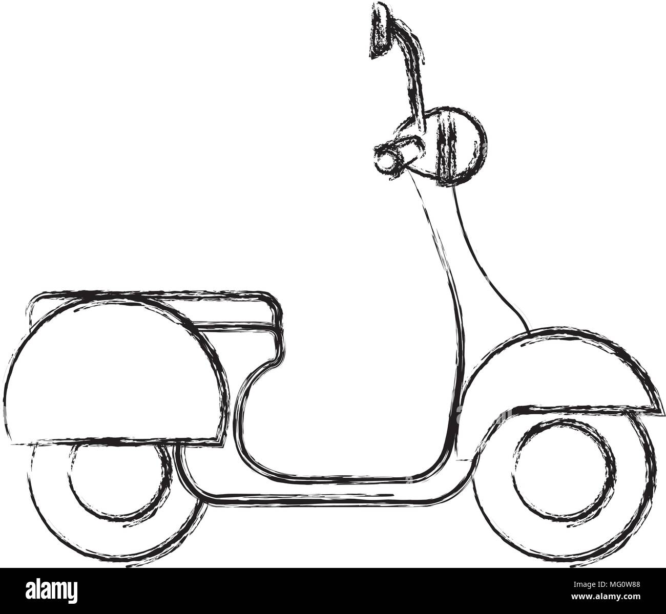 Scooter bike isolierte Symbol Vektor illustration Design Stock Vektor