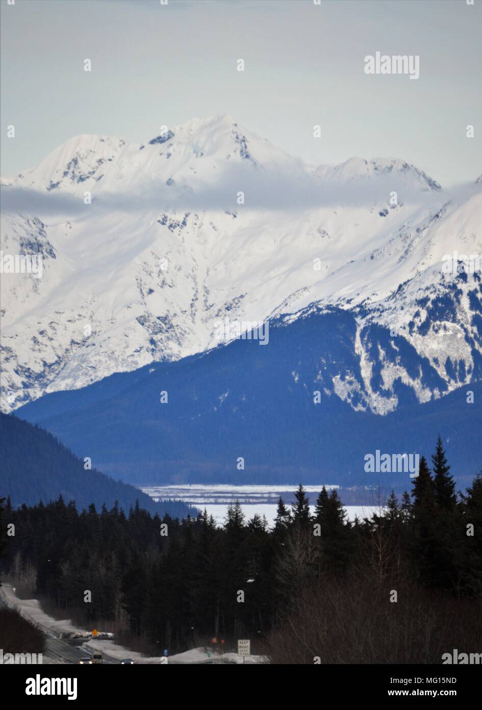 Winterlichen Gipfeln in Alaska Stockfoto