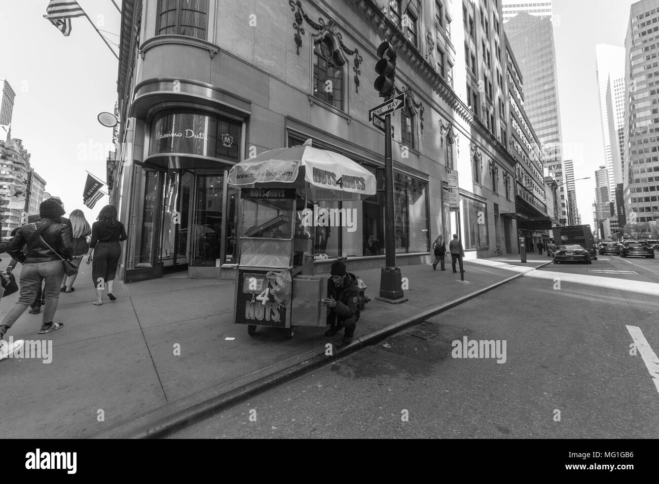 Hotdog stand in New York City Stockfoto