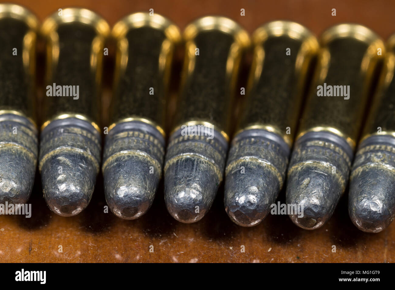 22 LR Munition Stockfoto