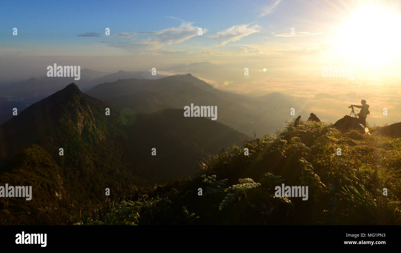 Ansicht der Meratus Berge im Süden Borneo, Indonesien Stockfoto