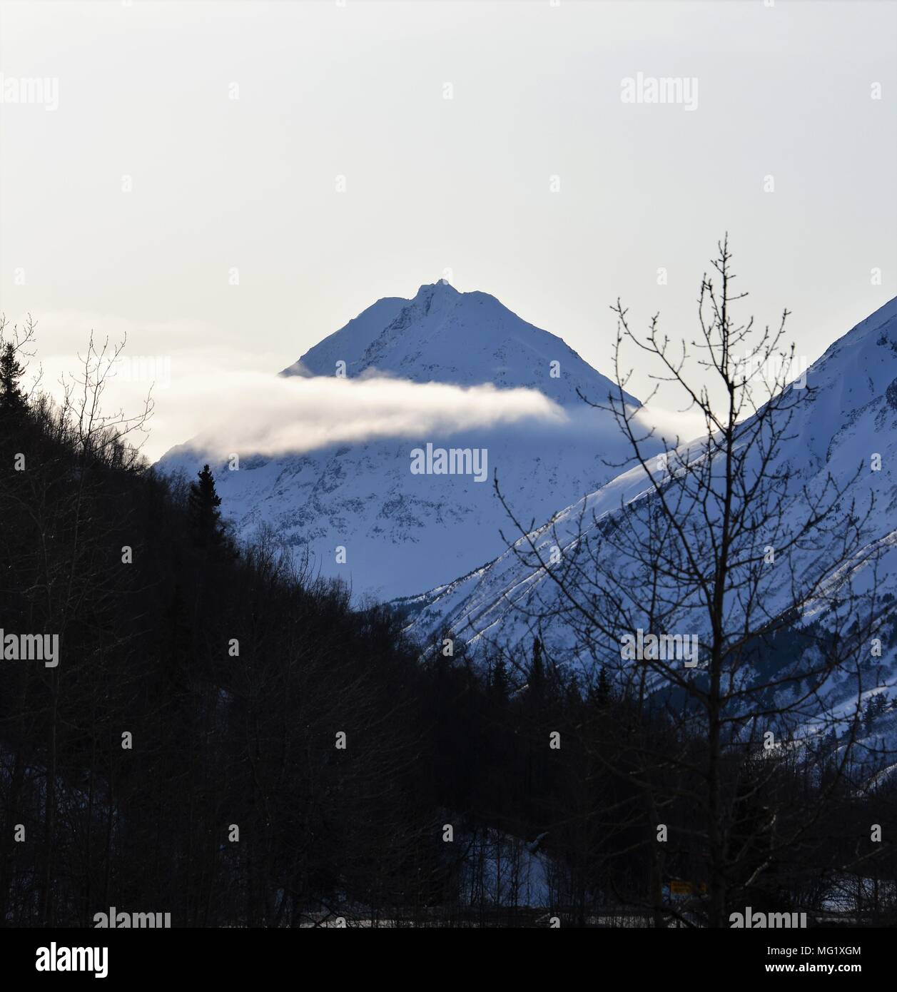 Winterlichen Gipfeln in Alaska Stockfoto