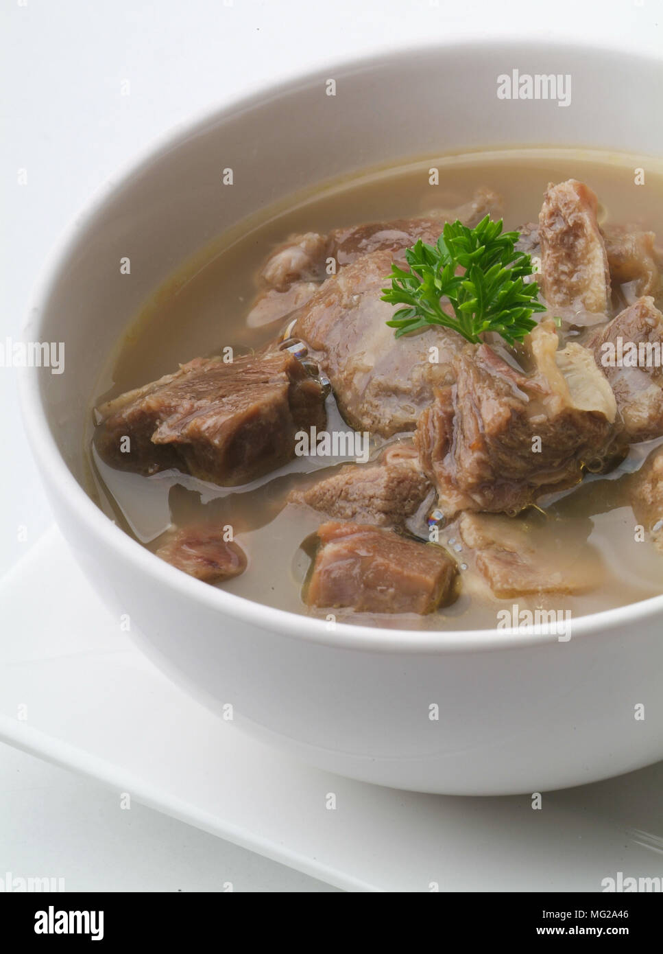 Hammel, Hammel Suppe Suppe oder Suppe kambing Stockfoto