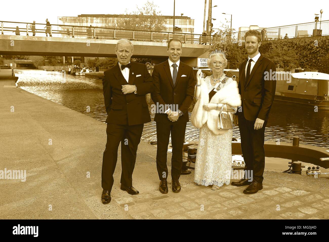 Whirlpool mit Royal lookalikes feiern Prinz Harry's Junggesellenabschied am 26. April 2018 Stockfoto