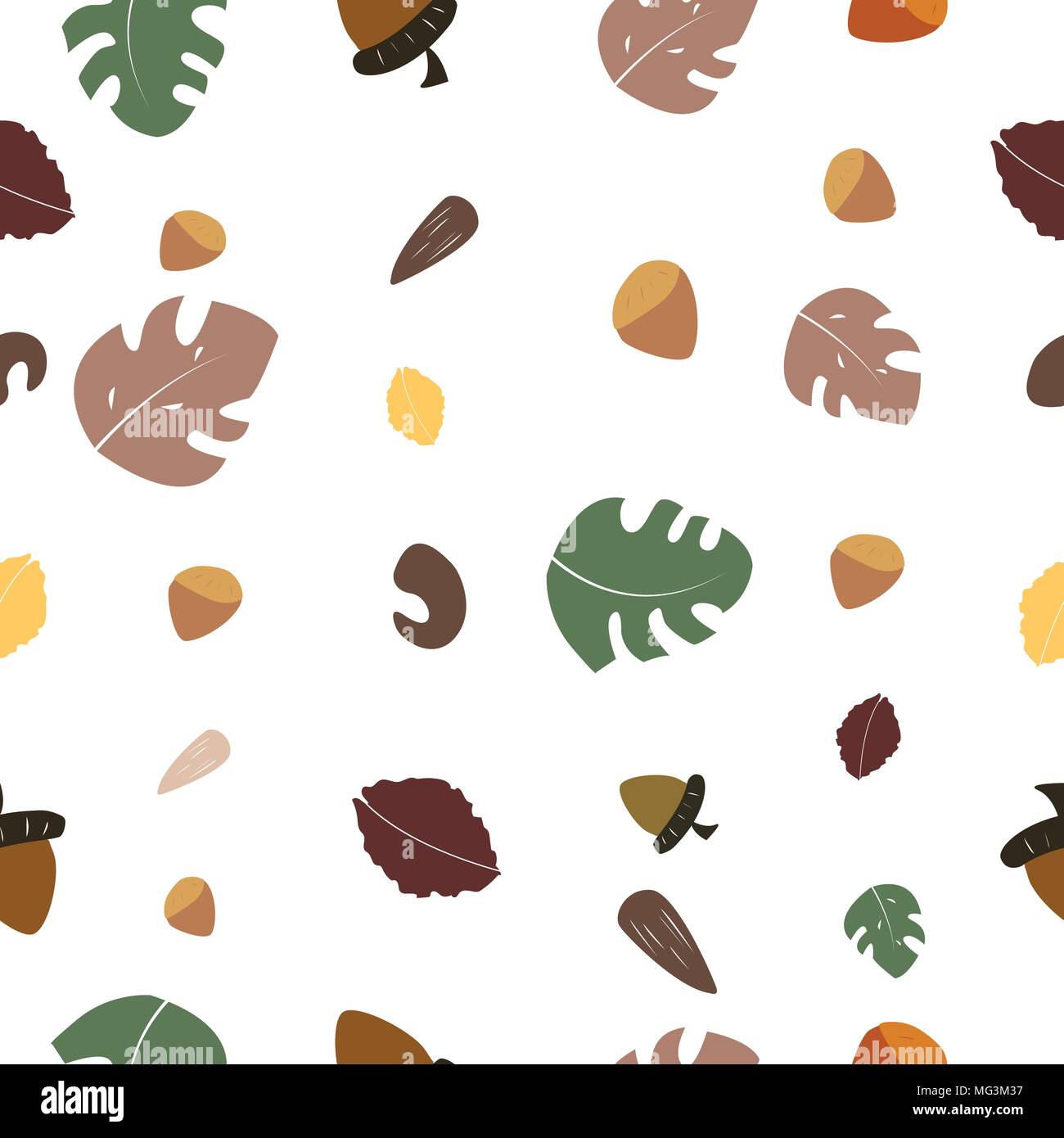 Tropische Blätter und Mutter nahtlose Muster für Design Textil. Stock Vektor