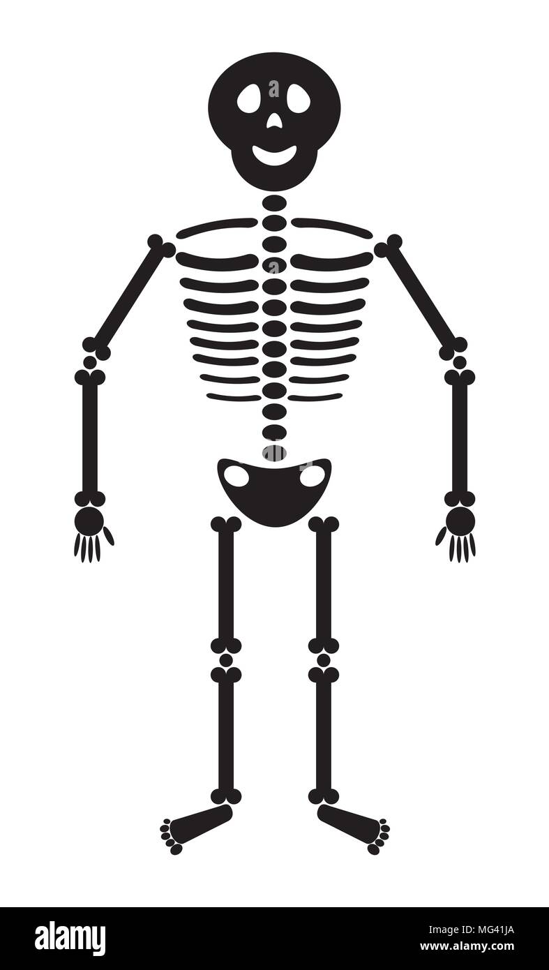 Cute Vector Skelett, die Lächeln Stock Vektor