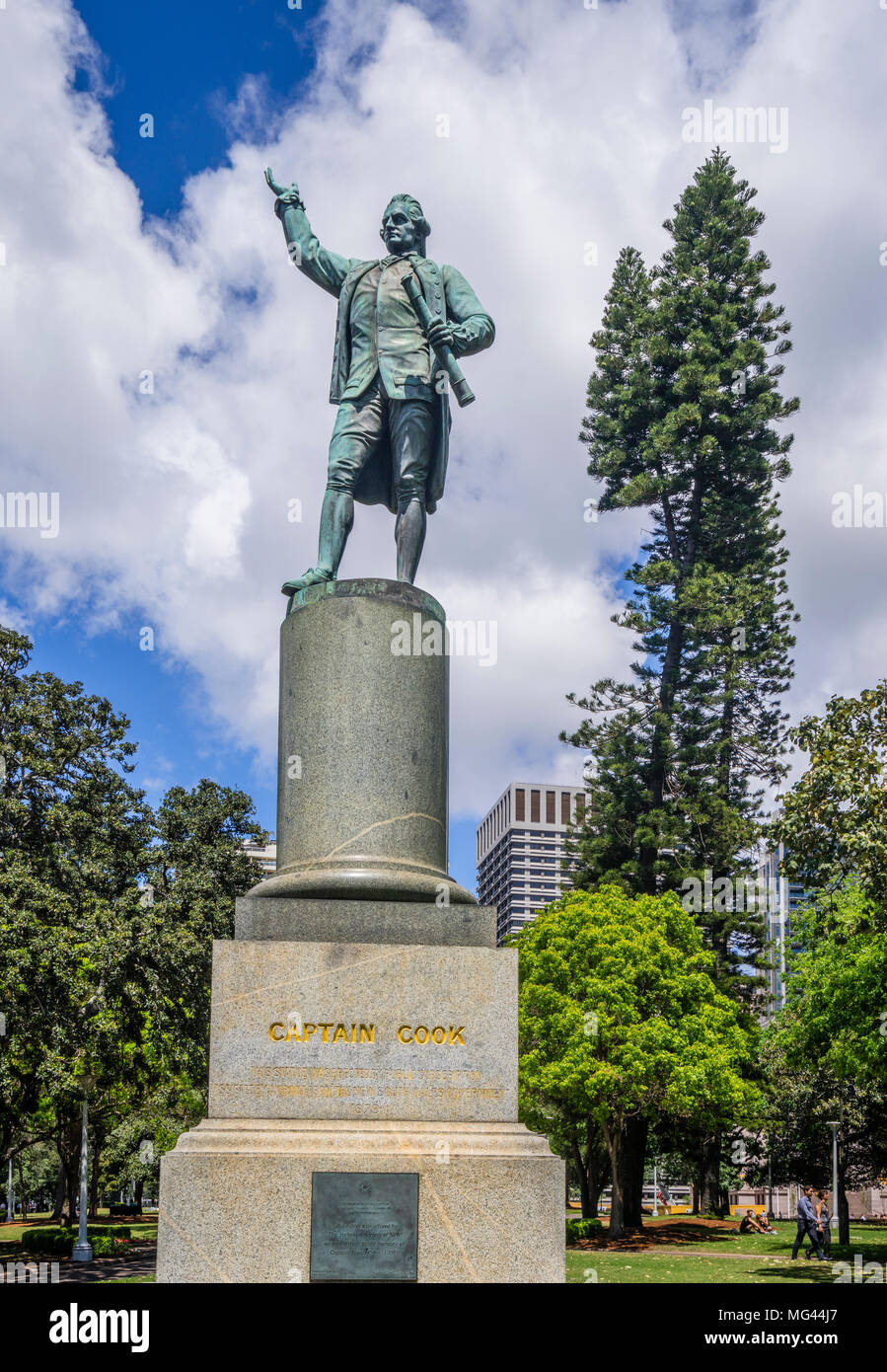 Captain Cook Memorial, Hyde Park, Sydney, New South Wales, Australien, 16. Oktober 2017 Stockfoto