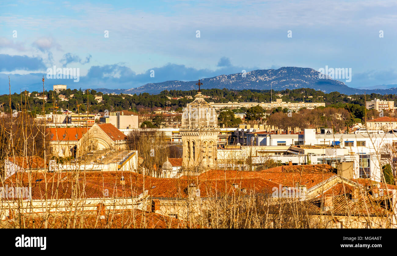 Anzeigen von Montpellier - Frankreich, Provence-Alpes-Côte d'Azur Stockfoto