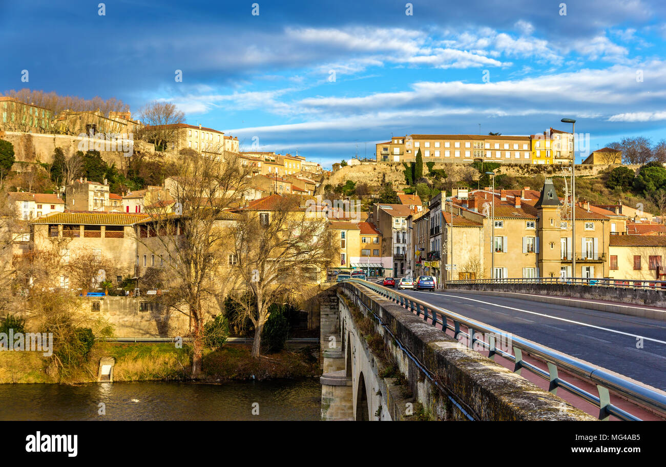 Blick auf die Altstadt von Beziers - Frankreich Stockfoto