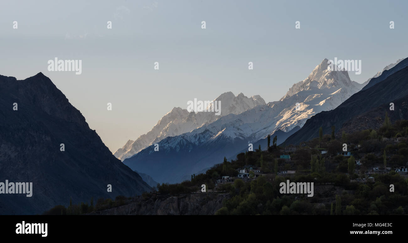 Berglandschaft, Hunza Tal in Pakistan Stockfoto