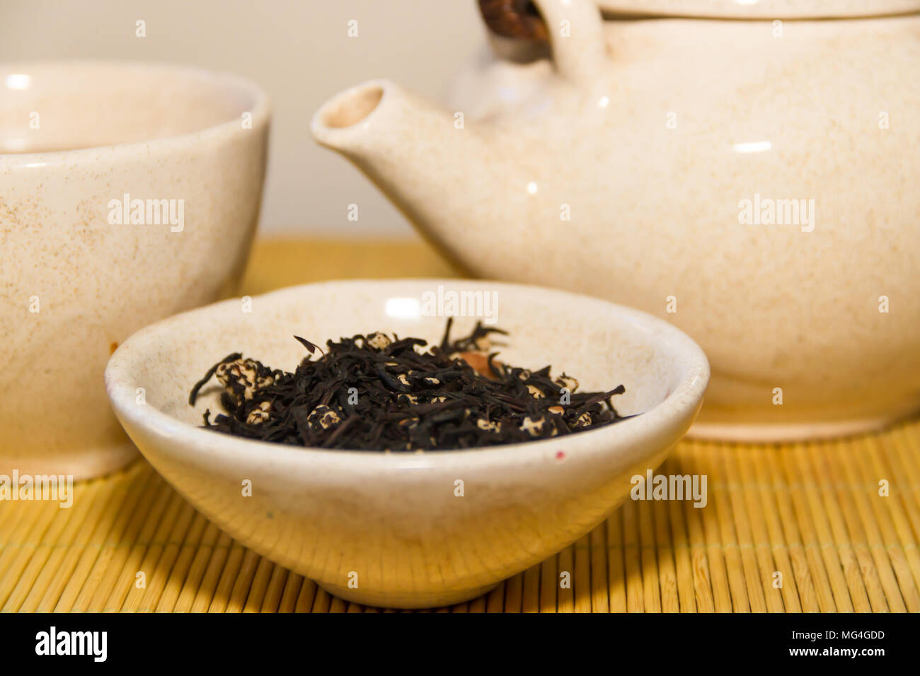 Hot chinesischen Tee serviert auf dem Tisch Stockfoto