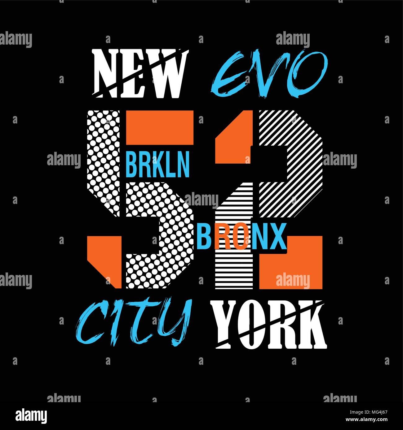 New york Brooklyn Typografie t shirt Druck Vektor Stock Vektor