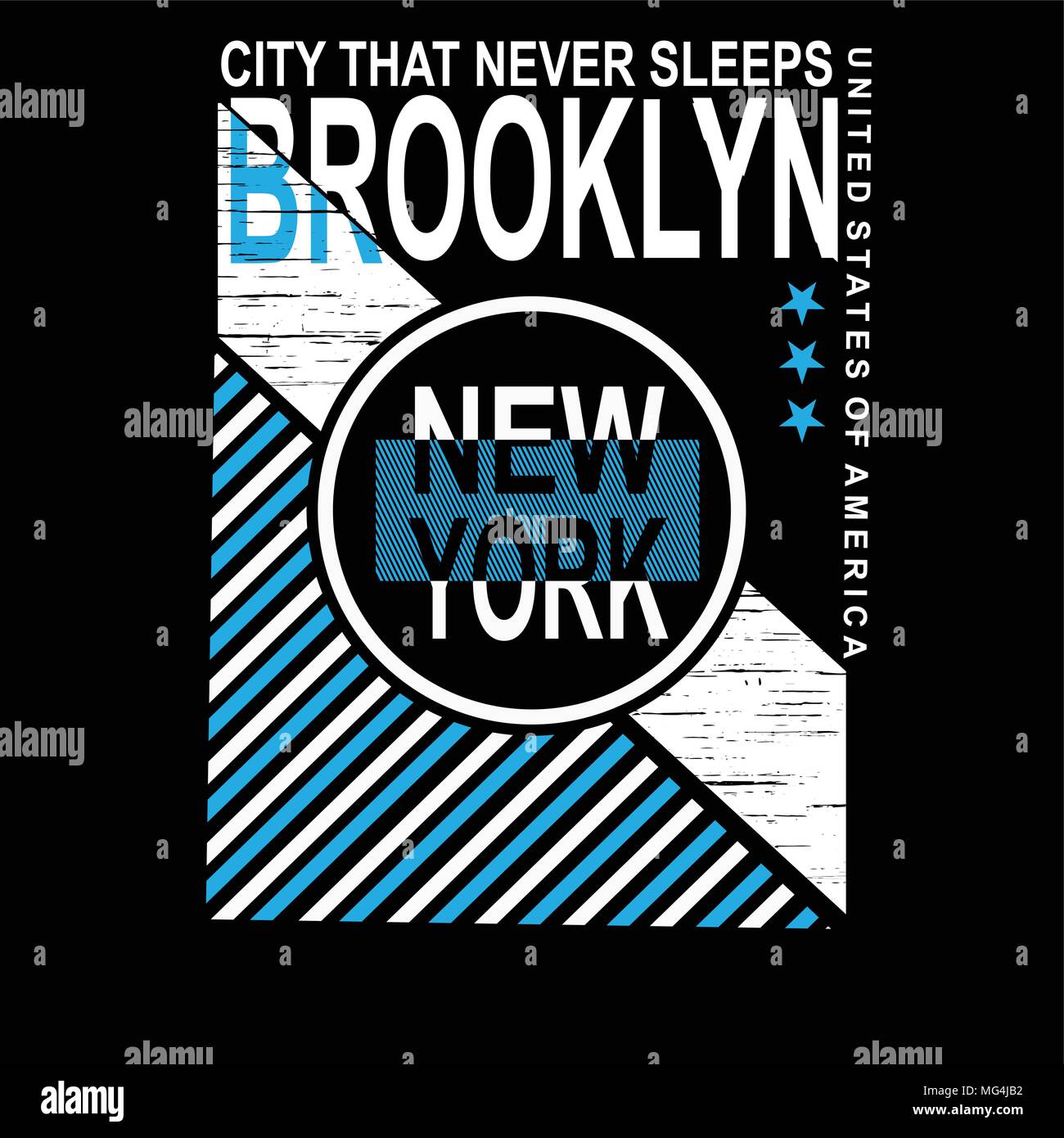 New york Brooklyn typograpy t Shirts mock up Vector Stock Vektor