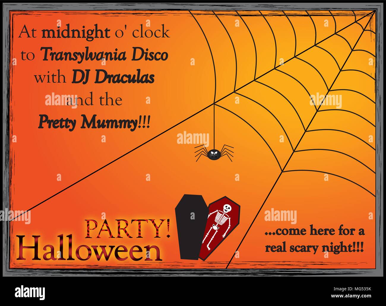 Halloween Party Einladung Karte Stock Vektor