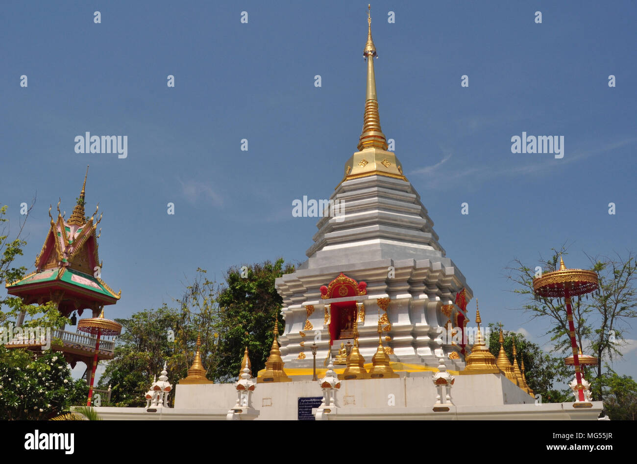 Chedi, Ban Wiang Thong, der Provinz Phrae, Thailand, Wat, Buddhismus, Kultur, Kunst, Kunstwerk, Kunsthandwerk, Architektur, heilige Gebäude, außergewöhnliche Architektur Stockfoto