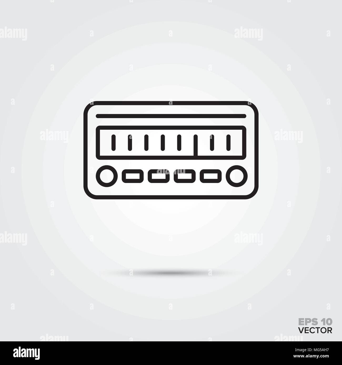 Car Audio System vektor Symbol Leitung. Kfz-Teile, Reparatur und Service Symbol. Stock Vektor