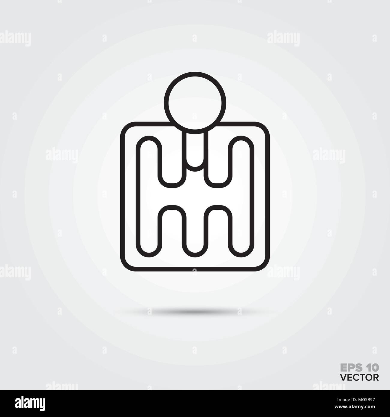 Manuelles Schalten vektor Symbol Leitung. Kfz-Teile, Reparatur und Service Symbol. Stock Vektor