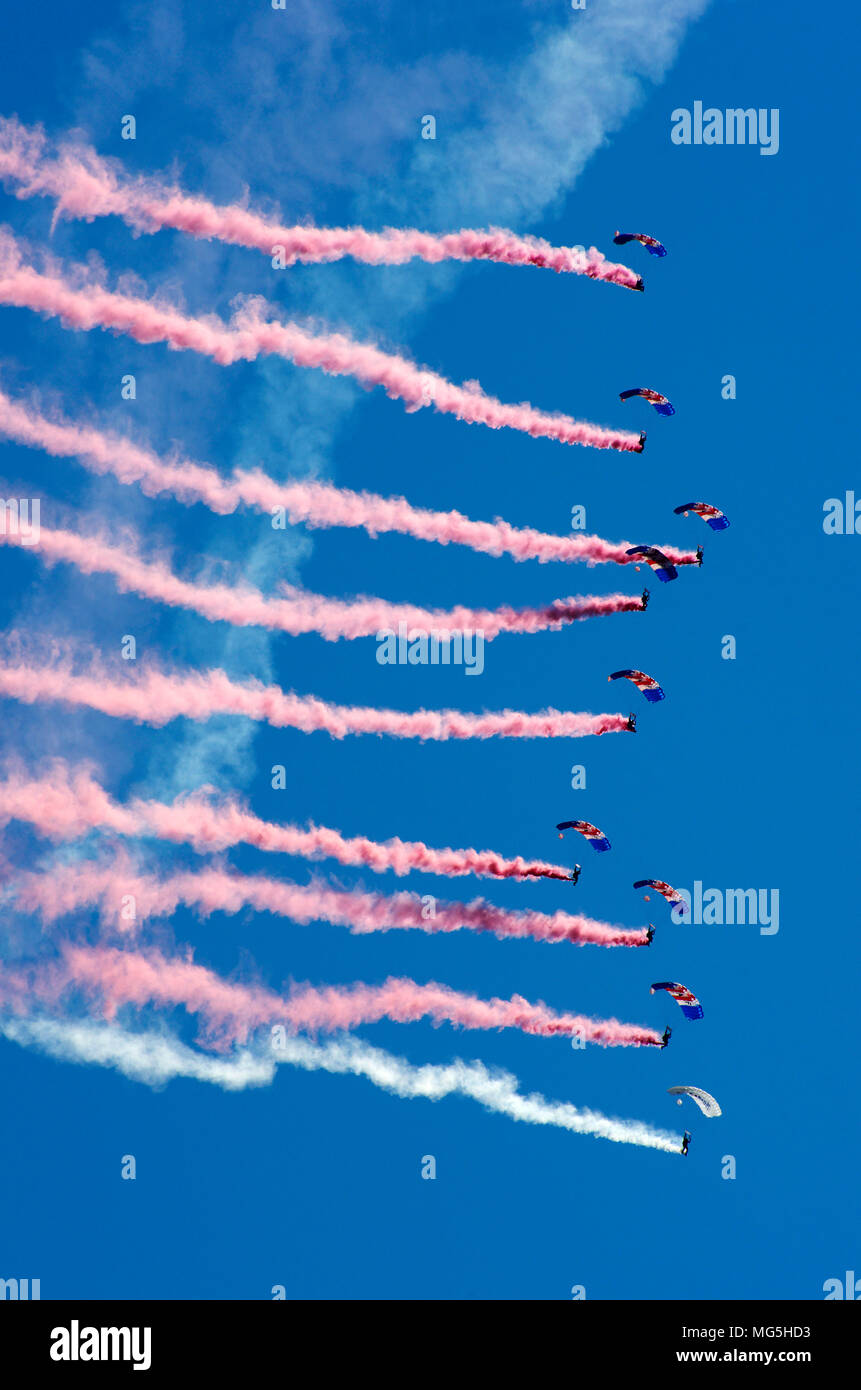 Falken Fallschirm Freifall Team Stockfoto