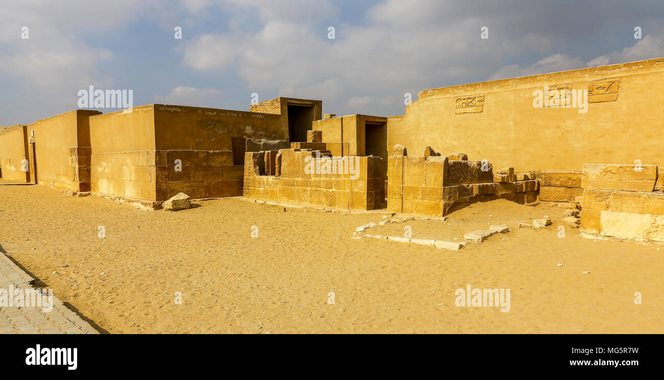 Sakkara, auch Sakkara oder Saccara, einer alten Grabstätte wurde die Nekropole für die altägyptische Hauptstadt geschrieben, Memphis, Sakkara, Ägypten Stockfoto