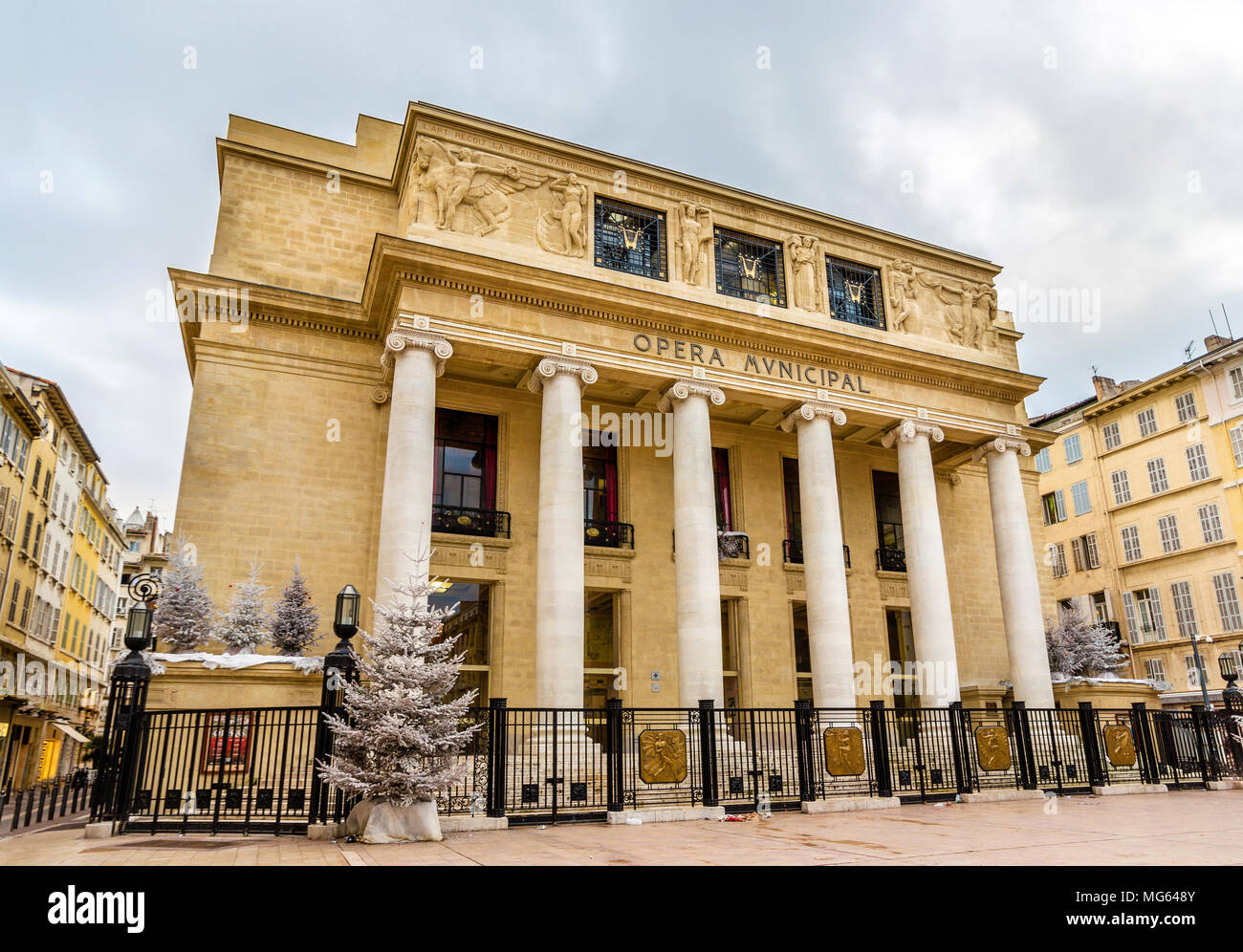 Blick auf die Opéra de Marseille - Frankreich, Provence Stockfoto
