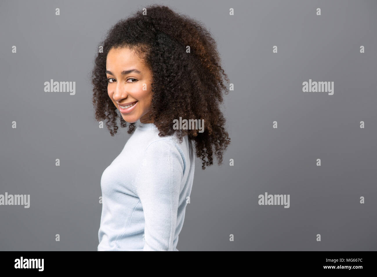 Angenehme Frau zu dir Stockfoto