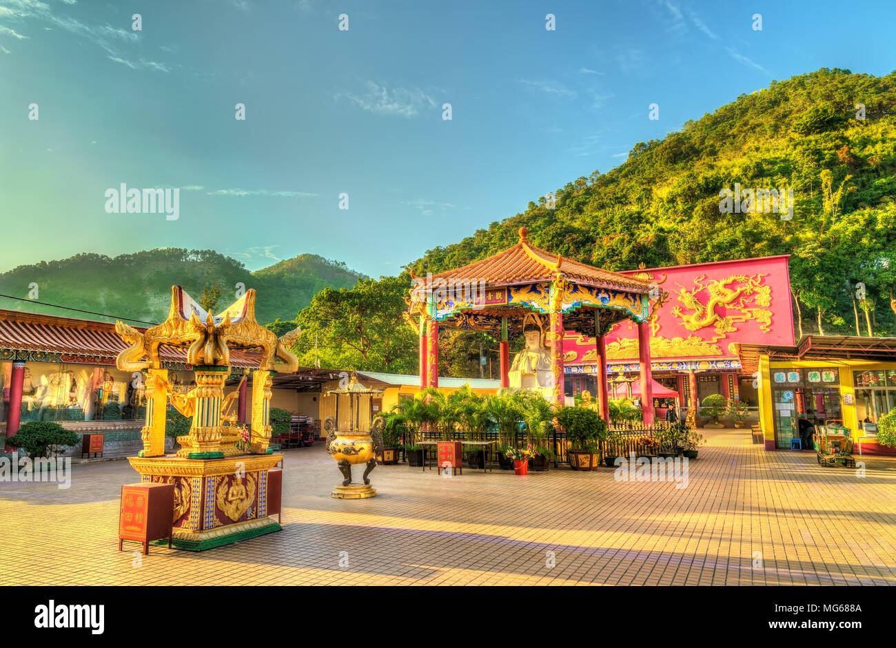 Die zehn Tausend Buddhas Kloster in Hongkong Stockfoto