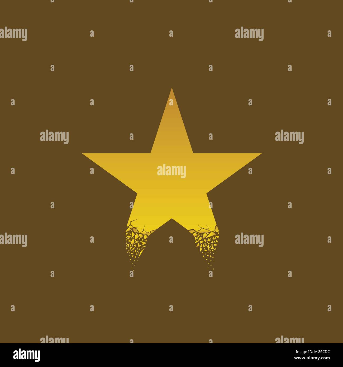 Golden Star Symbol Stock Vektor