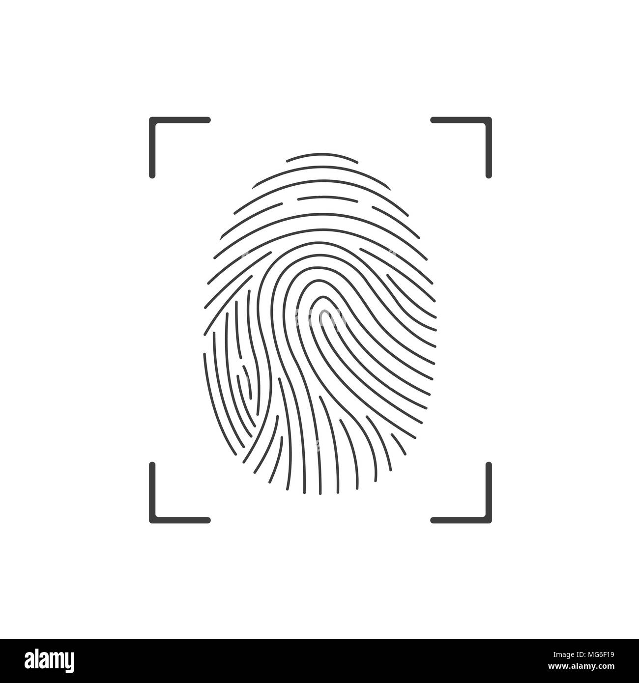 Fingerprint Symbol Scan Stock Vektor