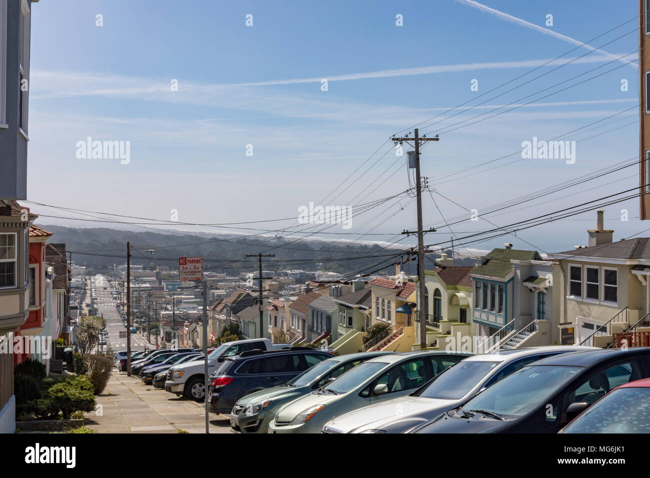 San Francisco, 45th Ave; Blick auf Meer Strand Stockfoto