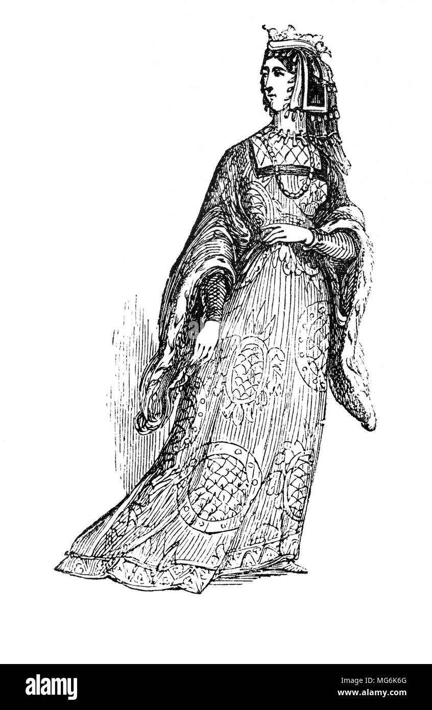 Margaret von Anjou (1430 - 1482) wurde König Heinrich VI. verheiratet Als Königin von England war sie eine der wichtigsten Figuren in der Reihe der dynastischen Bürgerkriege als die Kriege der Rosen und von Zeit zu Zeit führte persönlich die Lancastrian Fraktion bekannt. Aufgrund der häufigen Kämpfe des Ehemannes der Geisteskrankheit, Margaret regiert das Königreich an seine Stelle. Stockfoto
