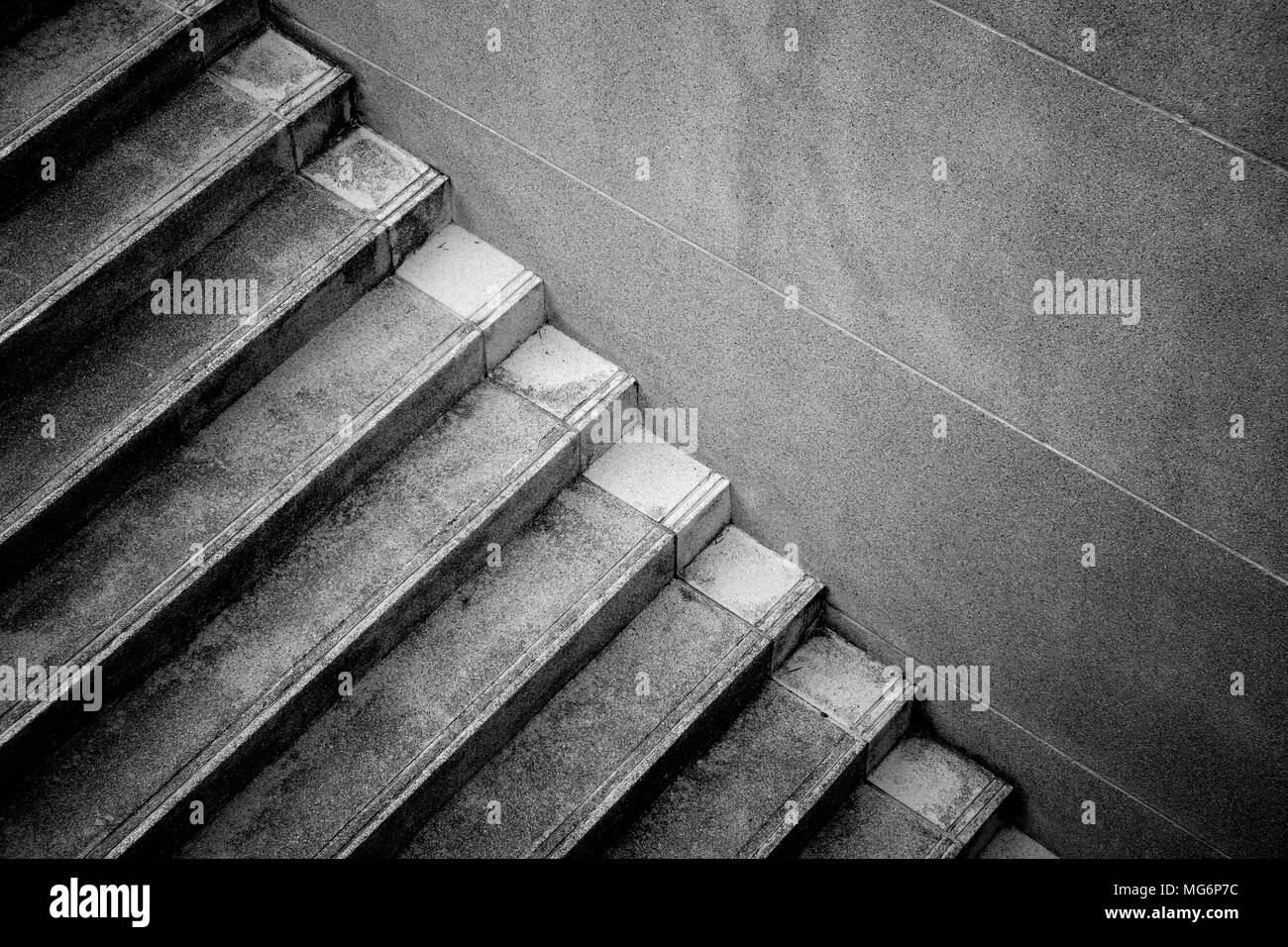 Schwarze Und Weisse Stein Und Beton Treppe Moderne Architektur Detail Raffinierte Fragment Der Zeitgenossischen Buro Innen Offentliche Gebaude Stockfotografie Alamy