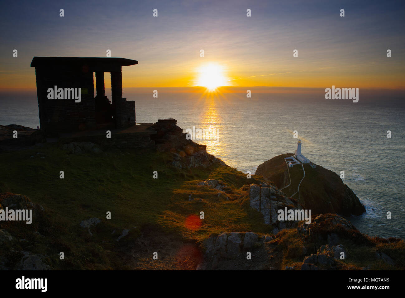 Waffenlager, South Stack, Holyhead, Anglesey, Nordwales. Stockfoto