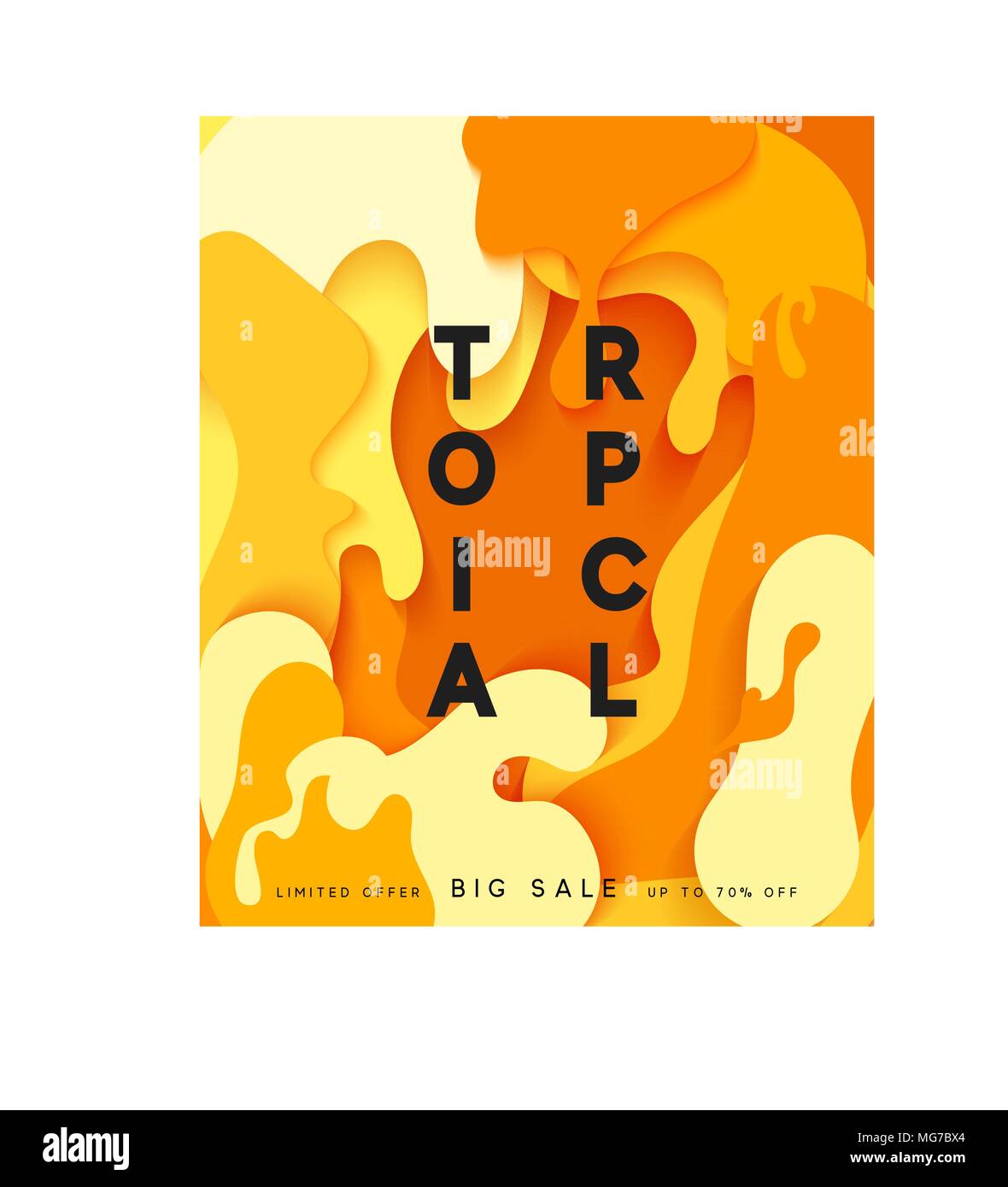 Helle Sommer Hintergrund im Stil von Papier vage malen. Sommer Poster Stock Vektor