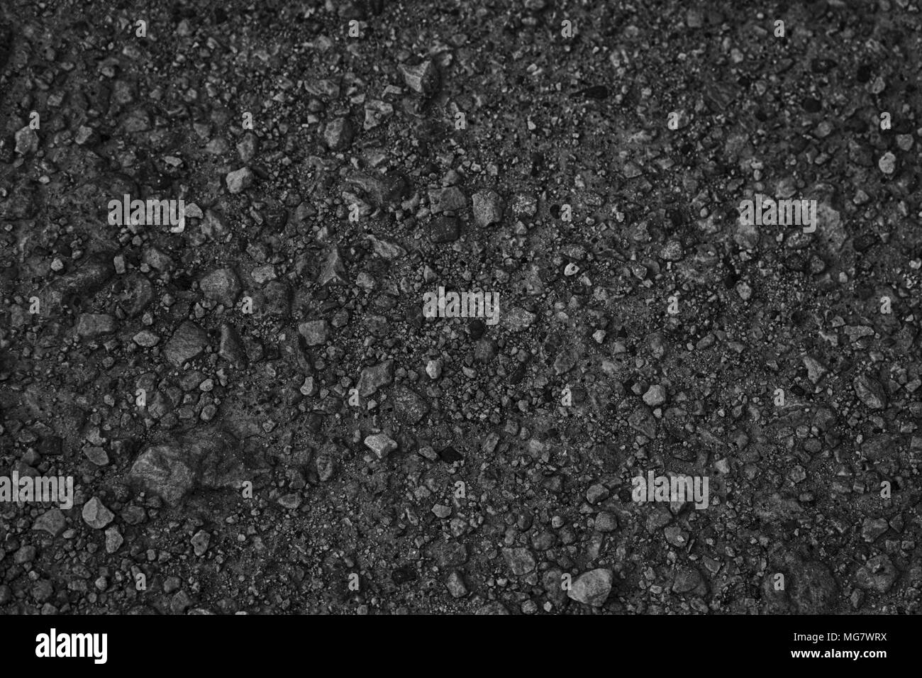 Monochromer Boden Textur, Sand, Stein. Stockfoto